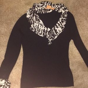 Tory Burch merino wool sweater with silk ruffles